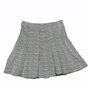 Dressbarn‎ Womens Chevron Knit Skater Fit Flare knee length Skirt XL Black White